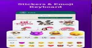 Stylish chat fonts on smartphone screen with social media icons