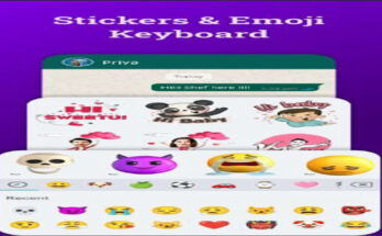 Stylish chat fonts on smartphone screen with social media icons