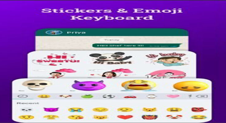 Stylish chat fonts on smartphone screen with social media icons