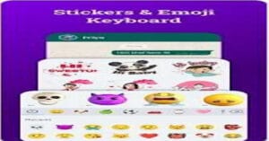 Bobble Keyboard colorful fonts preview on mobile screen