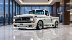2026 Ford F-100 retro styled pickup truck front view