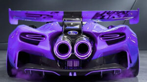 2026 Ford GT Mk IV on racetrack with high downforce aero components