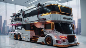 2026 Kenworth Motorhome parked with scenic background showcasing luxury RV exterior and design